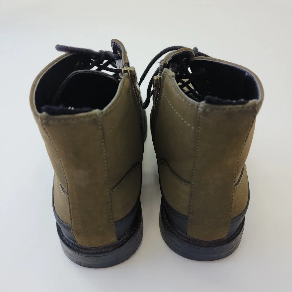Unlisted Kenneth Cole Peyton Chukka Guard Men's Boots Olive Green Size 10 Zip Up